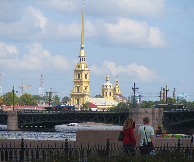 Дворцовый мост.Петропавловский собор