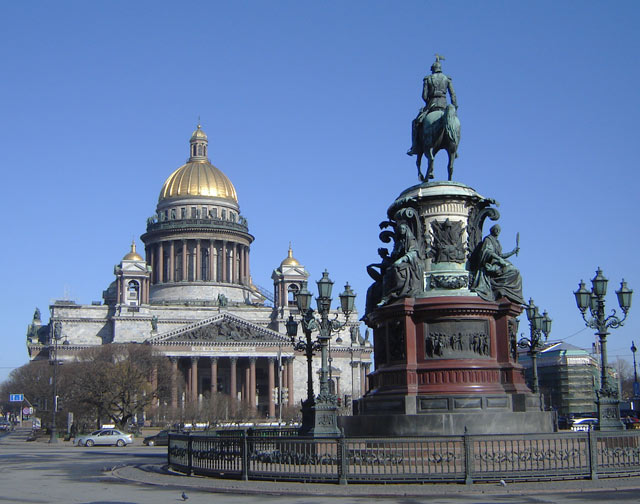 Памятник Николаю I. Исаакиевский собор