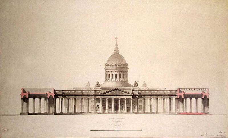 Воронихин Андрей Никифорович - Проект западного фасада Казанского собора